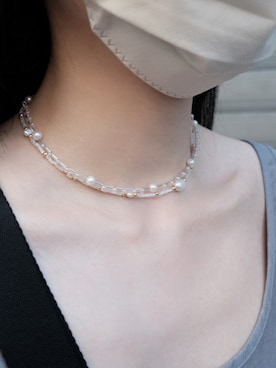 「handmade」｜「アイテム（アクセサリー）」を使った、蔓さん（レディース・165cm）の秋コーディネート