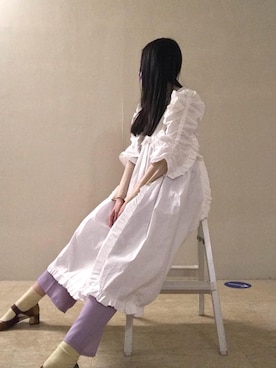 「MEIER.Q（マイヤーキュー）のアイテム」を使った、蔓さん（レディース・165cm）の春コーディネート