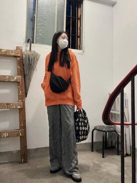 「French Connection  （-）のアイテム」を使った、蔓さん（レディース・165cm）の冬コーディネート