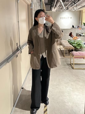 「MEIER.Q（マイヤーキュー）のアイテム（ジャケット/アウター）」を使った、蔓さん（レディース・165cm）の秋コーディネート
