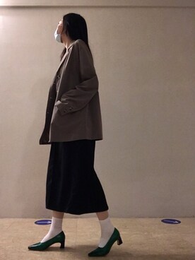 「MEIER.Q（マイヤーキュー）のアイテム（ジャケット/アウター）」を使った、蔓さん（レディース・165cm）の春コーディネート