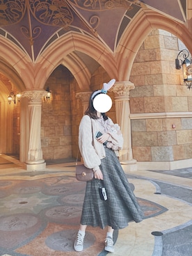 「アイテム（カチューシャ、パープル系）」を使った、グレイスです。さん（レディース・164cm）の冬コーディネート