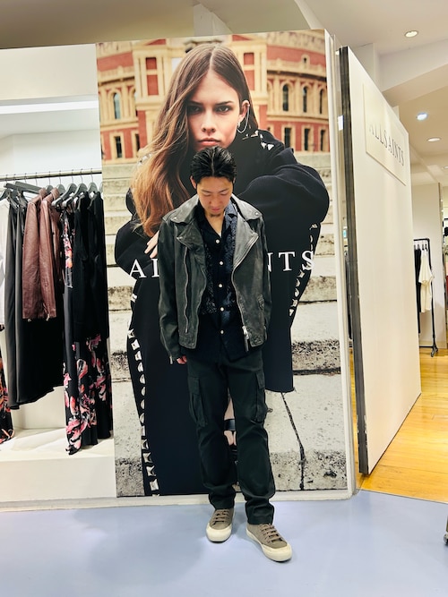 ALLSAINTS シャツ CERRITO CROCHET LACE RELAXED FIT SHIRT