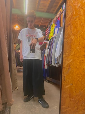 「SETTO（セット）のアイテム（パンツ）」を使った、soさん（メンズ・174cm）の夏コーディネート
