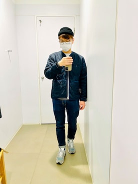 「blue」｜「アイテム（ジャケット/アウター）」を使った、S.W.さん（メンズ・172cm）の冬コーディネート