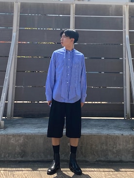 「qualite（カリテ）のアイテム（トップス）」を使った、Takumuさん（メンズ・170cm）の春コーディネート