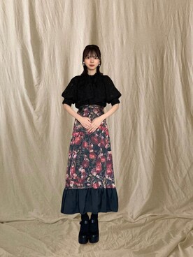 「Originalのアイテム（スカート、その他）」を使った、𓆙さん（レディース・163cm）の夏コーディネート