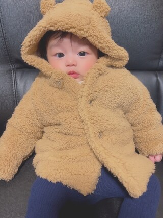 baby GAP くま耳ボアベスト　くま耳ボアジャケット　ベビーアウター 90 GAP（ギャップ）の「ボアくまさんジャケット (ベビー)（その他