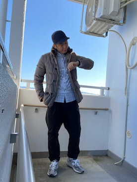 「MOORER（ムーレー）のアイテム」を使った、en  and outdoor unitさん（メンズ・182cm）の冬コーディネート
