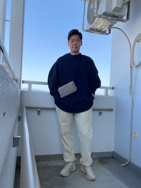 「WTAPS（ダブルタップス）のアイテム（スウェットパンツ）」を使った、en  and outdoor unitさん（メンズ・182cm）の春コーディネート