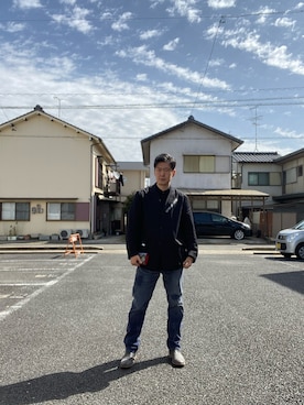 「fragment design（フラグメントデザイン）のアイテム（パンツ）」を使った、en  and outdoor unitさん（メンズ・182cm）の春コーディネート