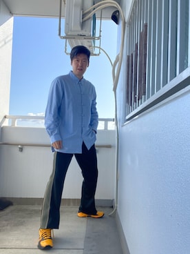 「CLOT（クロット）のアイテム」を使った、en  and outdoor unitさん（メンズ・182cm）の春コーディネート