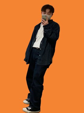 「デニムonデニム」｜ゆうたろさん（メンズ・174cm）の春コーディネート