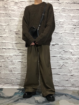 「epnok」｜「アイテム（スラックス）」を使った、まさきさん（メンズ・167cm）の秋コーディネート