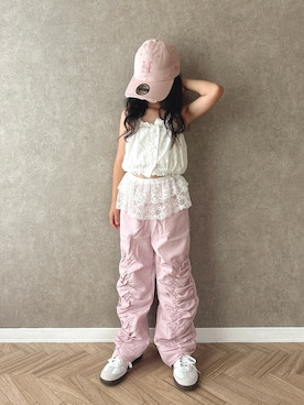 「Heather（ヘザー）のアイテム」を使った、Ninaさん（キッズ・120cm）の夏コーディネート