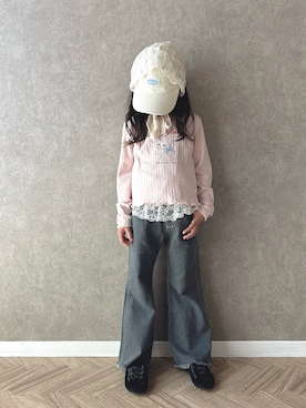 「BRANSHES（ブランシェス）のアイテム」を使った、Ninaさん（キッズ・110cm）の春コーディネート