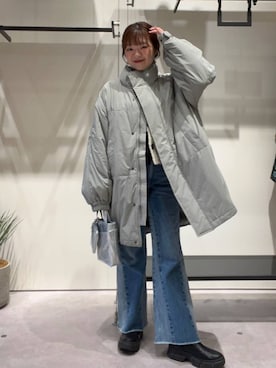 「LOWRYS FARM（ローリーズファーム）のアイテム（ダウンジャケット/コート）」を使った、mio030409さん（レディース・158cm）の秋コーディネート