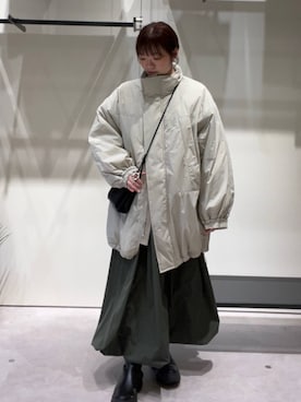 「LOWRYS FARM（ローリーズファーム）のアイテム（ダウンジャケット/コート）」を使った、mio030409さん（レディース・158cm）の秋コーディネート