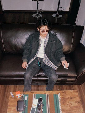 「WOOLRICH（ウールリッチ）のアイテム（ジャケット/アウター）」を使った、りょうたさん（メンズ・170cm）の夏コーディネート