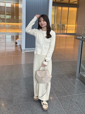 「ONE（ワン）のアイテム」を使った、risaさん（レディース・161cm）の冬コーディネート