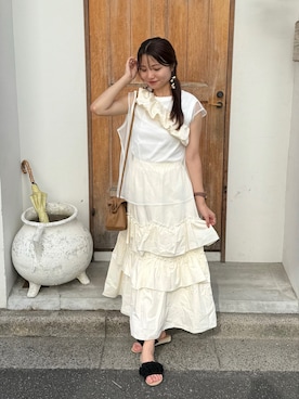 「アイテム（化粧下地）」を使った、risaさん（レディース・161cm）の夏コーディネート