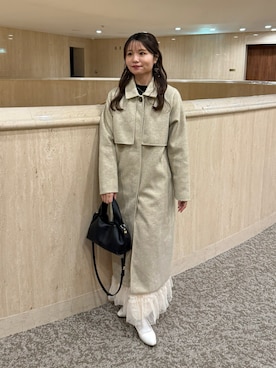 「アイテム（化粧下地）」を使った、risaさん（レディース・161cm）の冬コーディネート