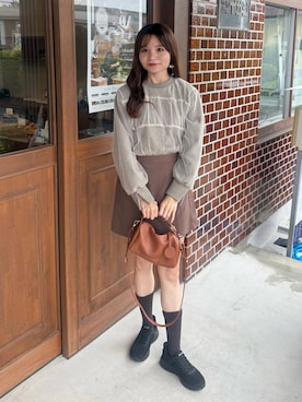 risaさん（骨格ナチュラル・レディース・161cm）の秋コーディネート