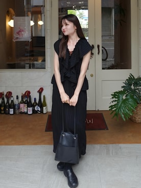 「ad thie（アドティエ）のアイテム」を使った、risaさん（レディース・161cm）の秋コーディネート