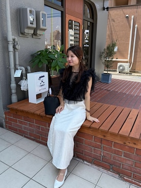 「アイテム（マスカラ）」を使った、risaさん（レディース・161cm）の秋コーディネート