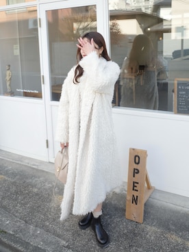 「アイテム（ビューティーグッズ）」を使った、risaさん（レディース・161cm）の冬コーディネート