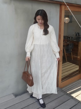 「Milk Touch（ミルクタッチ）のアイテム」を使った、risaさん（レディース・161cm）の春コーディネート