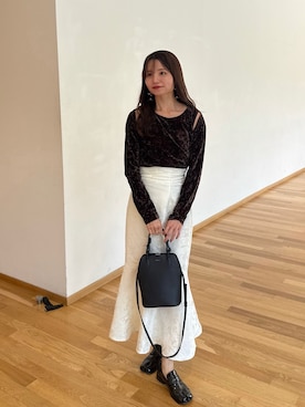 「アイテム（化粧下地）」を使った、risaさん（レディース・161cm）の秋コーディネート
