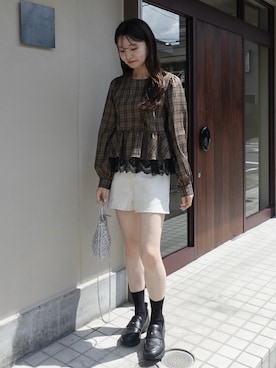 「ad thie（アドティエ）のアイテム」を使った、risaさん（レディース・161cm）の秋コーディネート