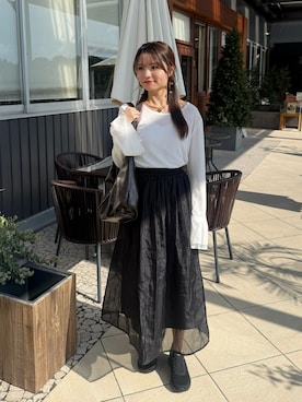 「アイテム（ビューティーグッズ）」を使った、risaさん（レディース・161cm）の秋コーディネート