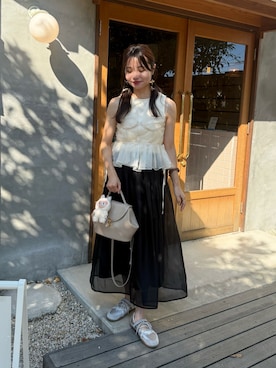 「アイテム（化粧下地）」を使った、risaさん（レディース・161cm）の秋コーディネート