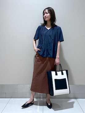 「ROPÉ」｜「アイテム（その他シューズ）」を使った、うつぎさん（レディース・160cm）の春コーディネート