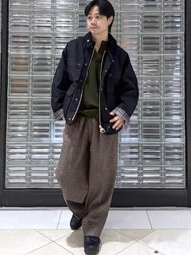 「アイテム（ニット/セーター）」を使った、Ryu Miyazakiさん（メンズ・167cm）の秋コーディネート