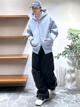 「アイテム（パーカー）」を使った、Ryu Miyazakiさん（メンズ・167cm）の秋コーディネート