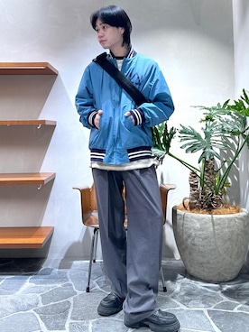 「アイテム（ブルゾン）」を使った、Ryu Miyazakiさん（メンズ・167cm・20代）の春コーディネート