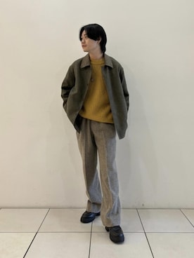 「FEMME」｜「アイテム（ブルゾン）」を使った、Ryu Miyazakiさん（メンズ・167cm）の秋コーディネート