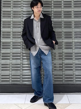 「ADAM ET ROPE'（アダムエロペ）のアイテム（シャツ/ブラウス）」を使った、Ryu Miyazakiさん（メンズ・167cm）の秋コーディネート