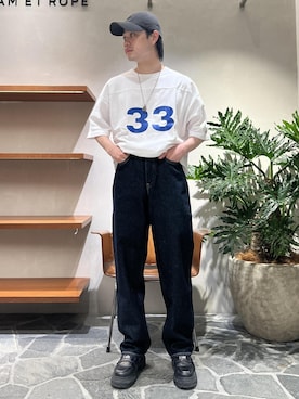 「Champion（チャンピオン）のアイテム（トップス）」を使った、Ryu Miyazakiさん（メンズ・167cm）の夏コーディネート