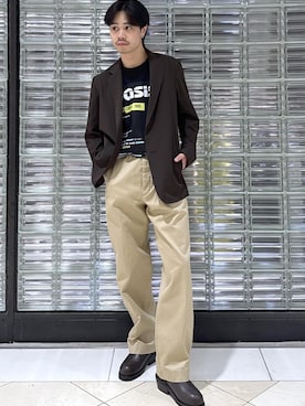 「アイテム（チノパンツ）」を使った、Ryu Miyazakiさん（メンズ・167cm・20代）の夏コーディネート