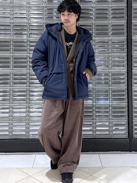 「アイテム（ダウンジャケット/コート）」を使った、Ryu Miyazakiさん（メンズ・167cm・20代）の秋コーディネート