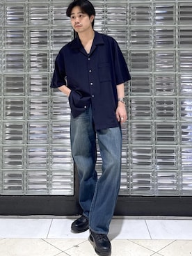 「ADAM ET ROPE'（アダムエロペ）のアイテム」を使った、Ryu Miyazakiさん（メンズ・167cm）の夏コーディネート