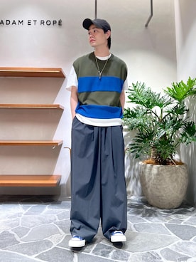 「イエベ」｜「アイテム（スニーカー）」を使った、Ryu Miyazakiさん（メンズ・167cm）の夏コーディネート