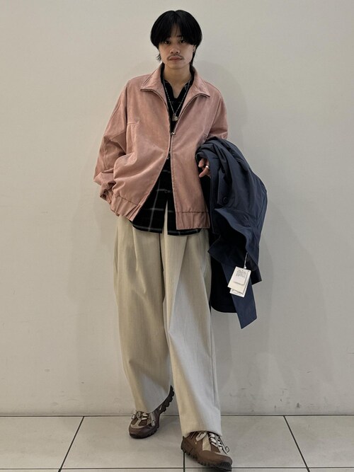 〈数量限定追加〉【WILD LIFE TAILOR】オンブレチェック ドレープ オーバーシャツ