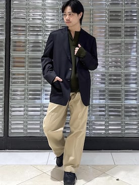 「アイテム（チノパンツ）」を使った、Ryu Miyazakiさん（メンズ・167cm・20代）の秋コーディネート