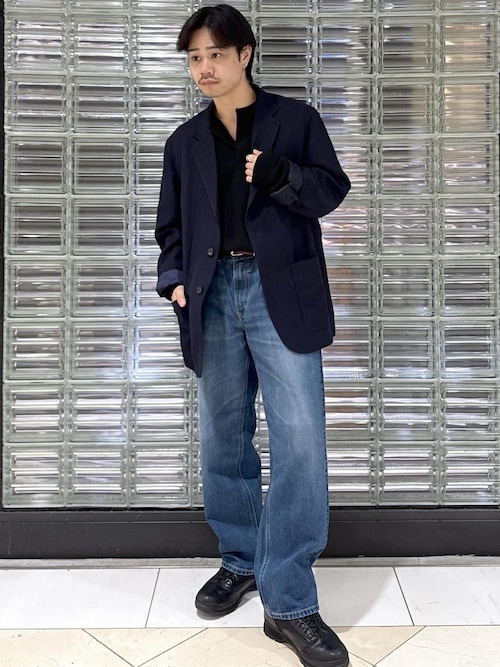 WILD LIFE TAILOR】WOOL LINEN HERRINGBONE BLAZER（テーラード