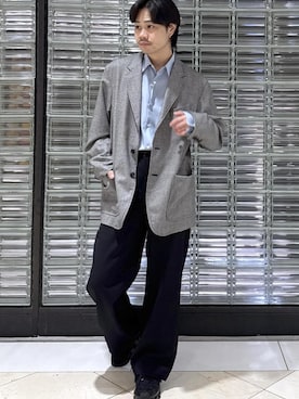 「ADAM ET ROPE'（アダムエロペ）のアイテム（シャツ/ブラウス）」を使った、Ryu Miyazakiさん（メンズ・167cm）の秋コーディネート